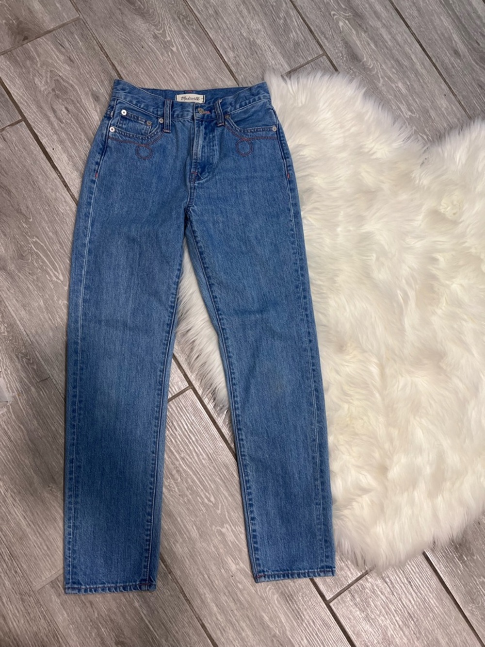 Madewell Straight-Leg Blue Denim Jeans